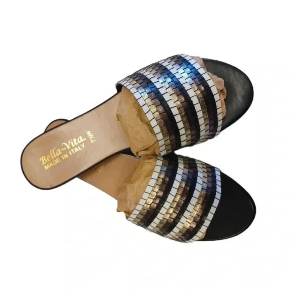 Bella Vita Eli- Italy Woven Slide Sandals Size 7.5 - Picture 2 of 10